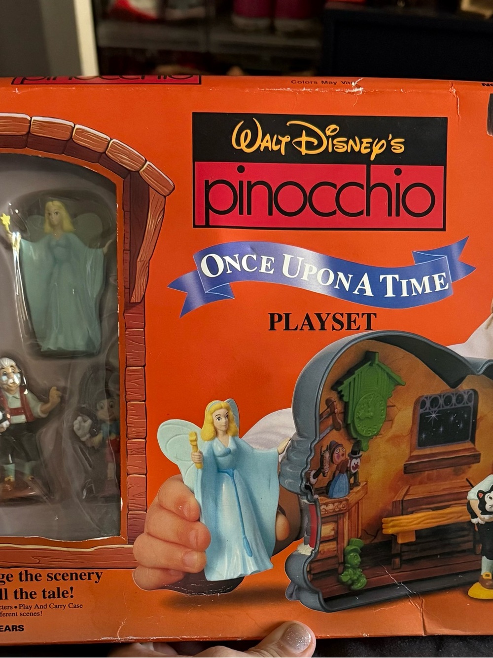 Vintage Disney Pinocchio Playset with Blue Fairy and Multi-Color Figures New
